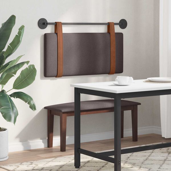 vidaXL T&ecirc;te de lit suspendue Marron fonc&eacute; 90 x 55 x 5 cm PU antique