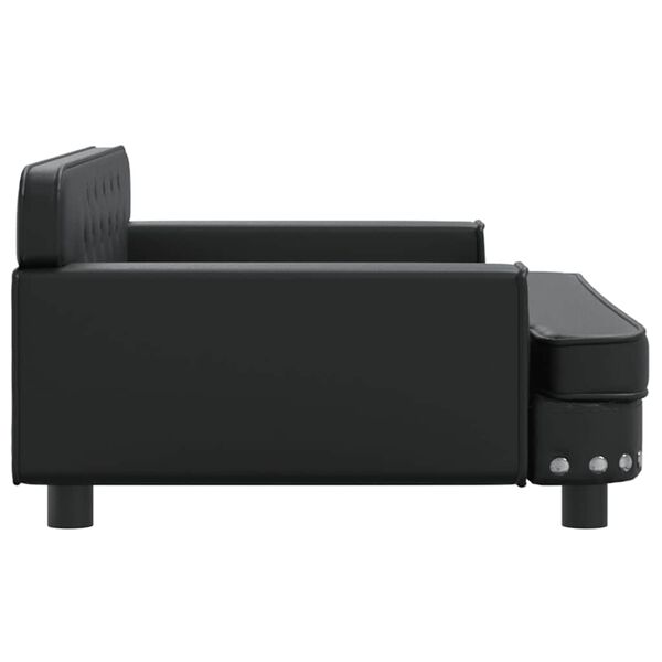 vidaXL Lit pour chien noir 90x53x30 cm similicuir