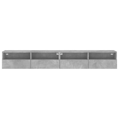 vidaXL Meubles TV muraux 2pcs gris béton 100x30x30cm bois d'ingénierie