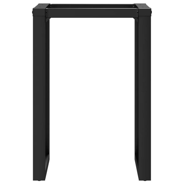 vidaXL Pieds de table &agrave; manger cadre en O 60x50x73 cm acier