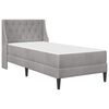 vidaXL Cadre de lit avec matelas Gris clair 80 x 200 cm Velours