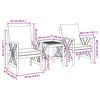 vidaXL Ensemble de canapé de jardin 3 pcs Marron Bois d'acacia massif