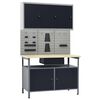 vidaXL &Eacute;tabli avec 3 panneaux muraux et 1 armoire