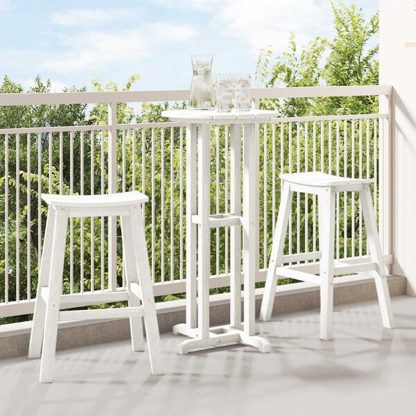 vidaXL Tabouret de bar 2 pcs Blanc 52 x 43 x 73.5cm HDPE