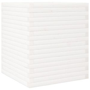 vidaXL Jardini&egrave;re blanc 60x60x68,5 cm bois de pin massif