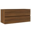 vidaXL Armoire d'&eacute;vier Ch&ecirc;ne marron 100x38,5x45 cm Bois d'ing&eacute;nierie