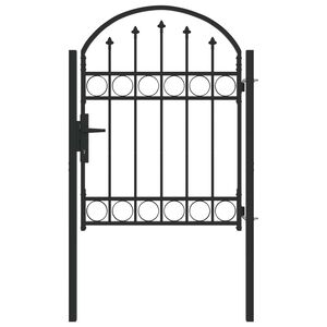 vidaXL Porte de Cl&ocirc;ture ASSEN 100 x 125 cm Acier enduit de poudre Gris