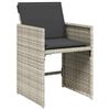 vidaXL Ensemble de salle &agrave; manger pour jardin 9 pcs Gris clair
