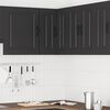 vidaXL Armoire murale d'angle de cuisine Kalmar noir bois d'ing&eacute;nierie