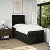 vidaXL Sommier &agrave; lattes de lit avec matelas Noir 100x200 cm Tissu