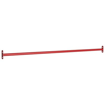 vidaXL Barres fixes d'exercice 2 pcs 125 cm Acier Rouge