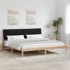 vidaXL Cadre de lit avec t&ecirc;te de lit Marron 200 x 200 cm Pin massif