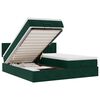 vidaXL Cadre de lit ottoman avec matelas vert fonc&eacute; 200x200 cm velours