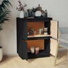 vidaXL Buffet Noir 60x34x75 cm Bois massif de pin