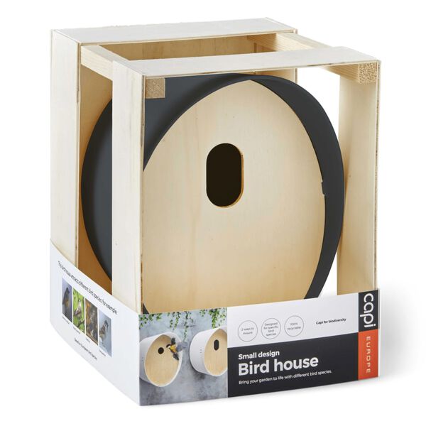 Capi Maison &agrave; oiseaux Oval 2 24x19x23 cm Anthracite