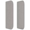 vidaXL T&ecirc;te de lit avec oreilles Gris clair 203x16x78/88 cm Tissu