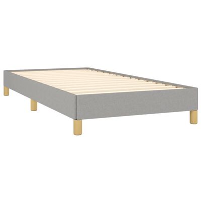 vidaXL Cadre de lit sans matelas gris clair 100x200 cm tissu