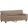 vidaXL Canap&eacute; 2 places et oreillers et coussins Cappuccino 140 cm