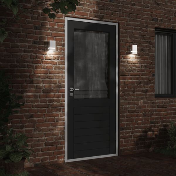 vidaXL Applique murale d'ext&eacute;rieur argent&eacute; acier inoxydable