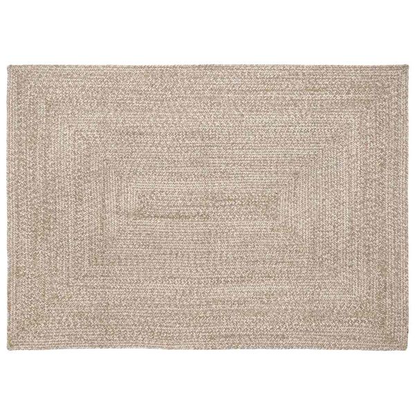 vidaXL Tapis de surface Naturel et Blanc 140 x 200 cm Jute