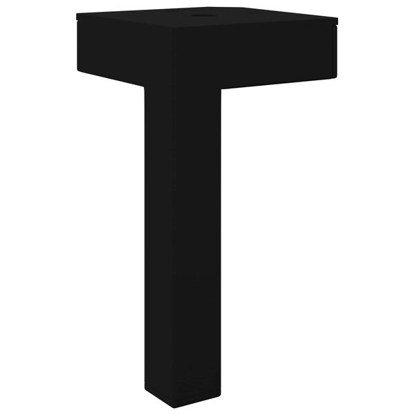 vidaXL Pieds debout 2 pcs Noir 57 x 57 x 100 mm Fer