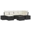 vidaXL Ensemble de canapé de jardin 7 pcs Noir 55 x 62 x 69 cm
