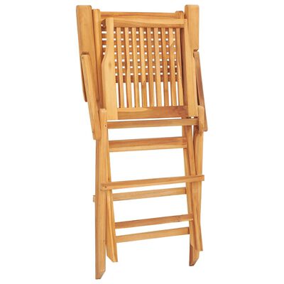 vidaXL Chaises de jardin pliantes lot de 2 55x62x90cm bois massif teck