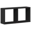 vidaXL Armoire murale 60x16x30 cm noir bois d'ing&eacute;nierie