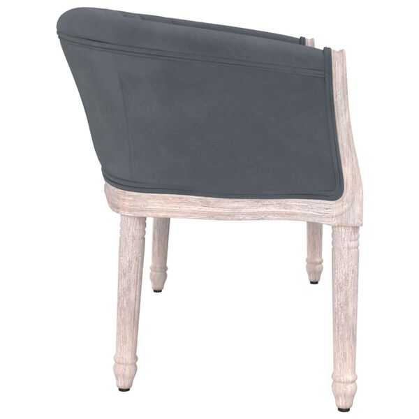 vidaXL Banc Gris foncé 98x56x69 cm Velours