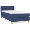 vidaXL Sommier &agrave; lattes de lit avec matelas Bleu 90x190 cm Tissu