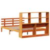 vidaXL Lit biblioth&egrave;que sans matelas cire marron 140x190 cm pin massif