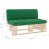 vidaXL Canap&eacute; central palette de jardin bois de pin impr&eacute;gn&eacute;
