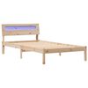 vidaXL Cadre de lit avec t&ecirc;te de lit Marron 80 x 200 cm Pin massif