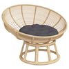 vidaXL Coussin rond anthracite &Oslash; 60 x11 cm tissu oxford