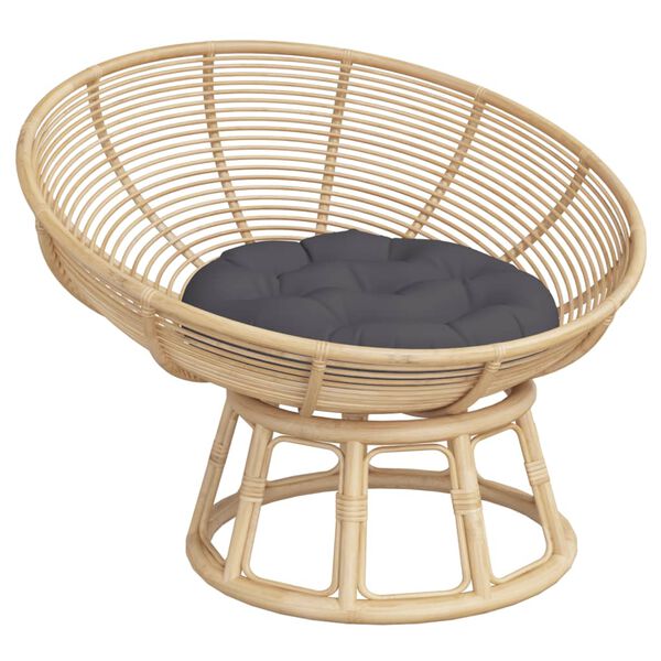 vidaXL Coussin rond anthracite &Oslash; 60 x11 cm tissu oxford