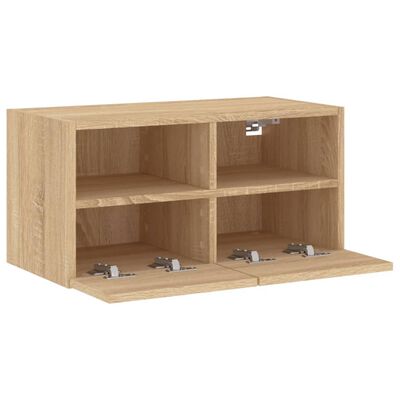 vidaXL Meuble TV mural chêne sonoma 60x30x30 cm bois d'ingénierie