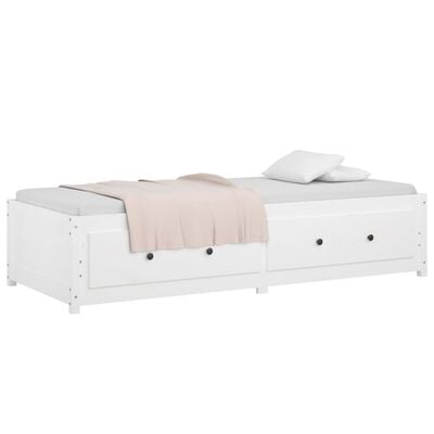 vidaXL Lit de jour sans matelas blanc 90x190 cm bois de pin massif