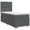 vidaXL Lit boxspring avec matelas Gris fonc&eacute; 80 x 200 cm Tissu