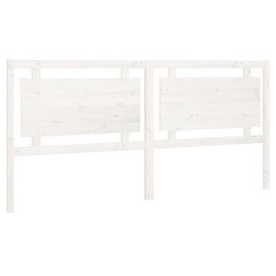 vidaXL Tête de lit Blanc 205,5x4x100 cm Bois massif de pin