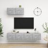 vidaXL Meubles TV 3 pcs Gris b&eacute;ton Bois d'ing&eacute;nierie