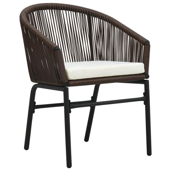 vidaXL Ensemble &agrave; manger de jardin 5 pcs Marron