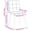 vidaXL Chaises &agrave; manger lot de 4 marron fonc&eacute; tissu