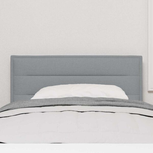 vidaXL T&ecirc;te de lit Gris clair 90 cm tissu
