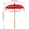 vidaXL Parasol balinais Rouge 185 x 185 x 260 cm