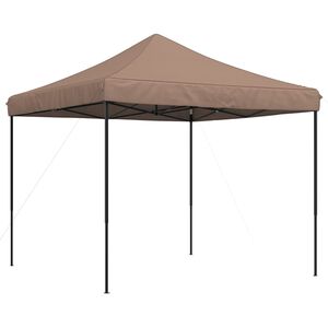 vidaXL Tente de r&eacute;ception pliable escamotable marron 292x292x315 cm