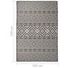 vidaXL Tapis &agrave; tissage plat d'ext&eacute;rieur 160x230 cm Rayures noires