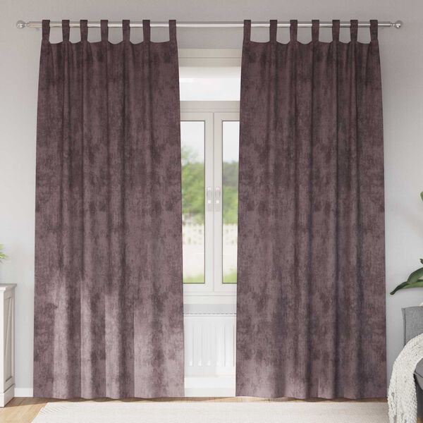 vidaXL Rideaux en velours 2 pcs Marron 260 x 140 cm Velours