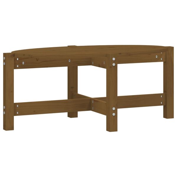 vidaXL Table basse Marron miel 87x48x35 cm Bois massif de pin