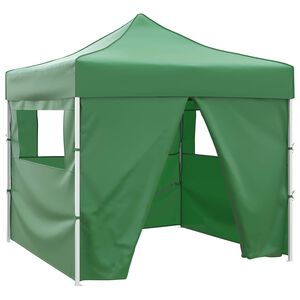 vidaXL Tente de f&ecirc;te 291 x 291 x 315 cm Vert Tissu Oxford