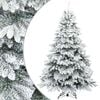 vidaXL Sapin de No&euml;l artificiel &agrave; branches pliantes, duveteux de neige